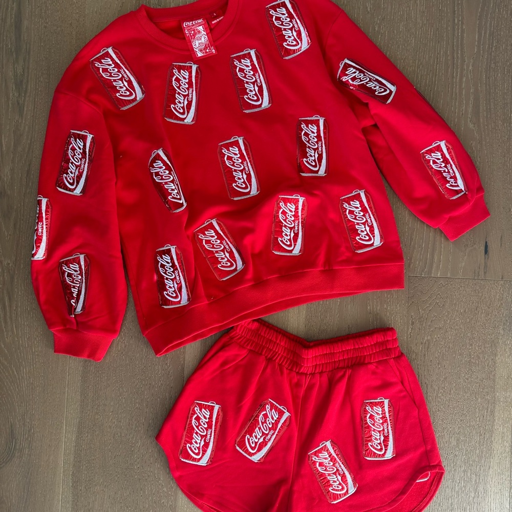 Queen of Sparkles Coca Cola Sweatshirt & Shorts Set